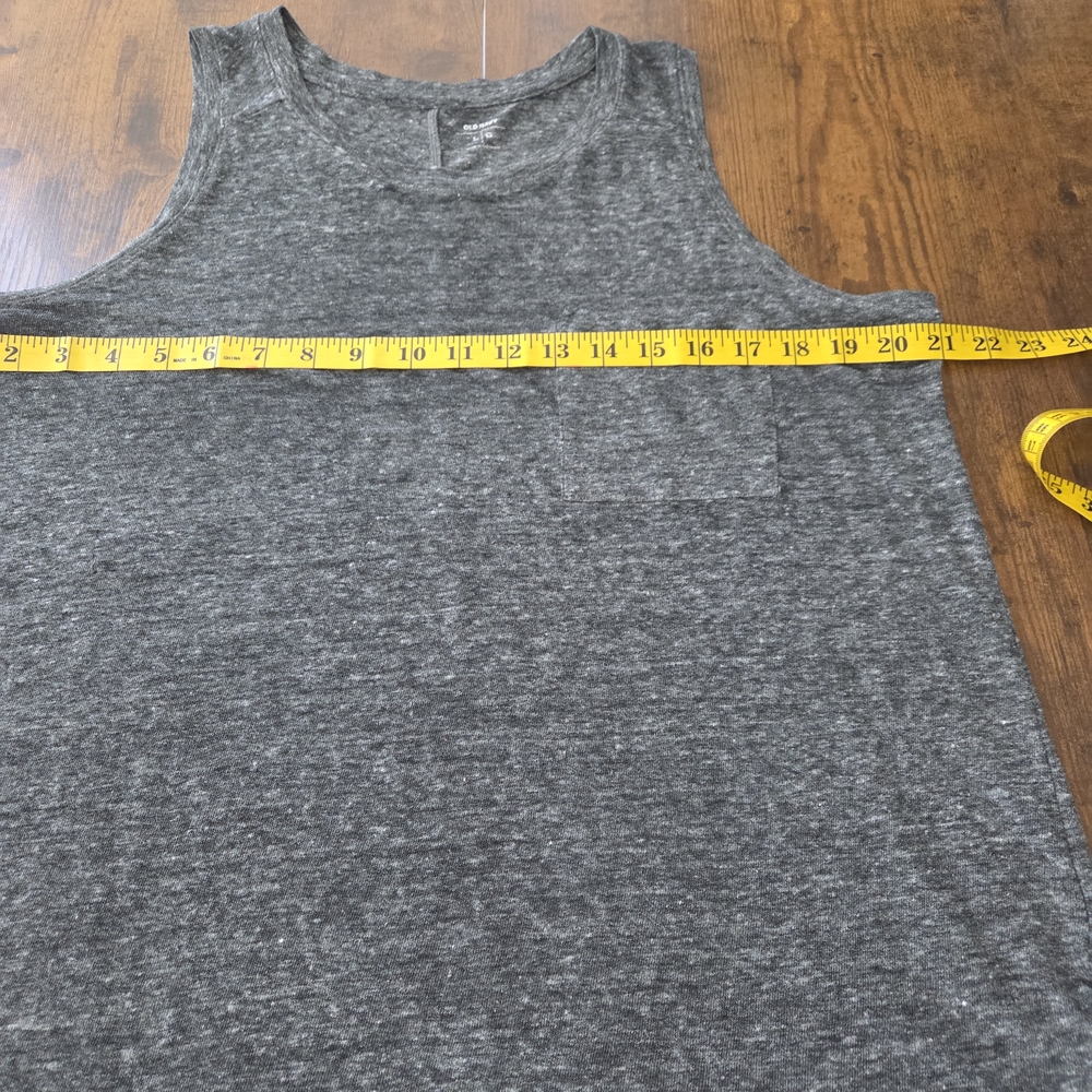 Old Navy Womens Pocket Tank Top Heathered Grey Size Medium - Picture 5 of 6